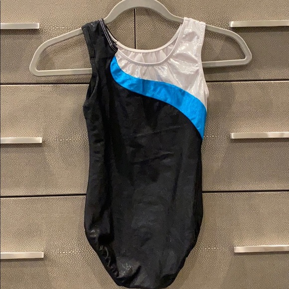 K-Bee Leotard Elite Ocean/Black Size 11/12 - Picture 3 of 3